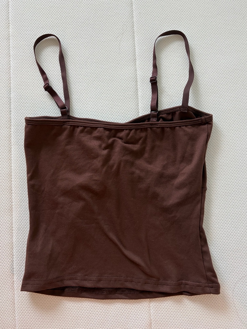 Brown Ruched Cami Tank Top - Picture 3 of 3